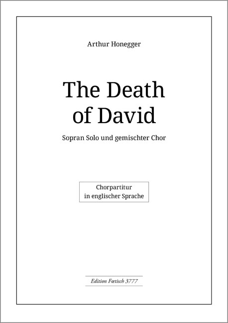 Vorderes Coverbild Death of David