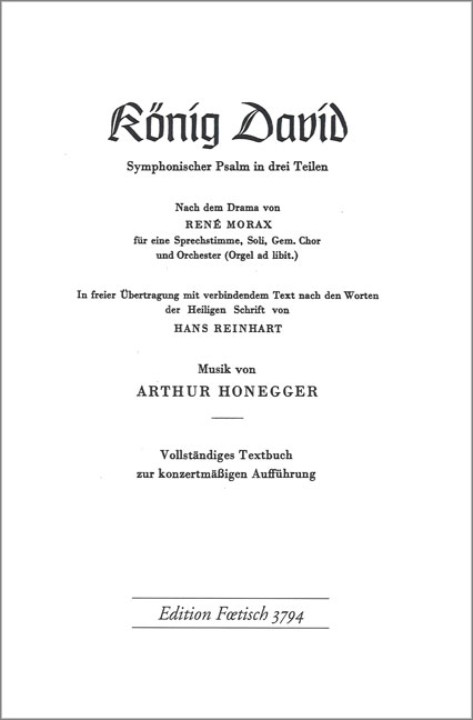 Vorderes Coverbild König David
