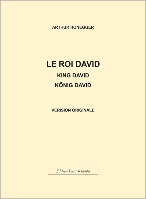 Vorderes Coverbild Roi David (Dramatische Version 1921)