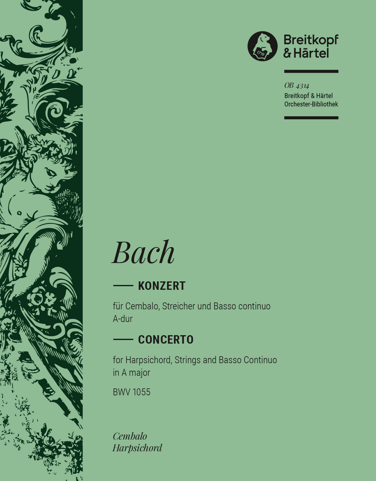 Vorderes Coverbild Cembalokonzert A-dur BWV 1055