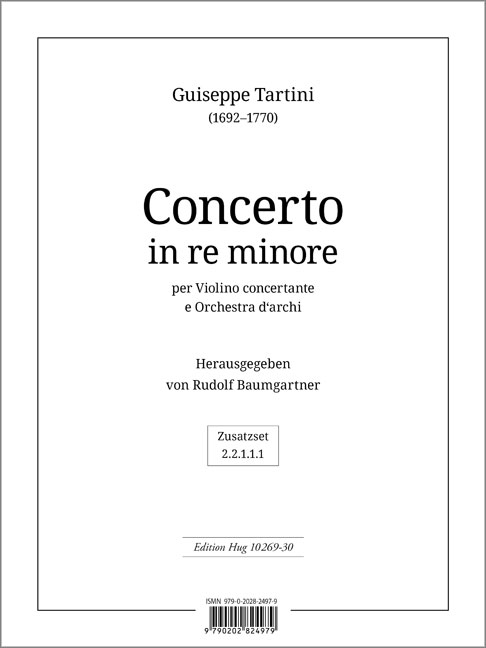Vorderes Coverbild Konzert d-moll D45