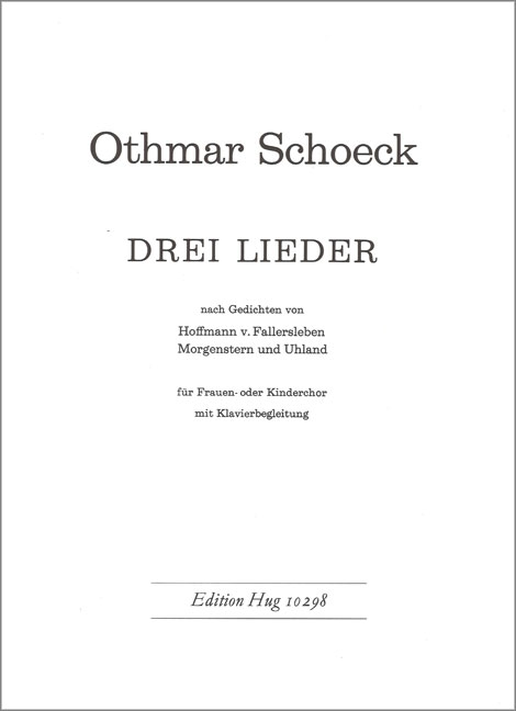 Vorderes Coverbild 3 Lieder
