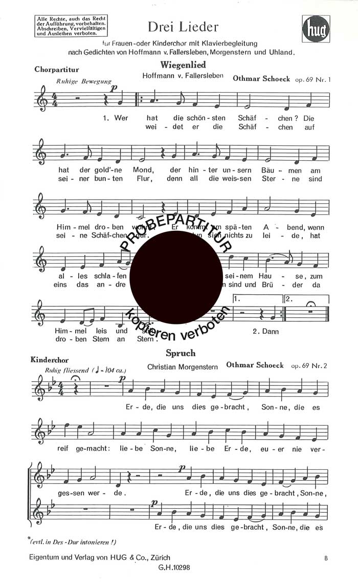 Vorderes Coverbild 3 Lieder