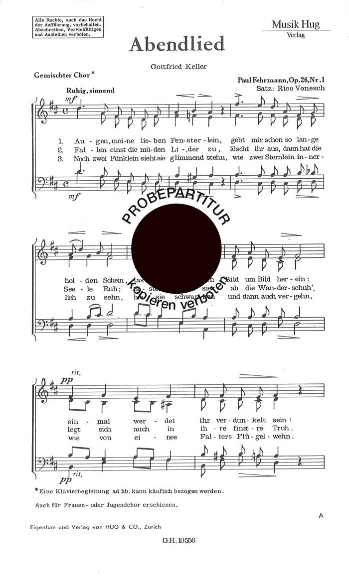 Vorderes Coverbild Abendlied