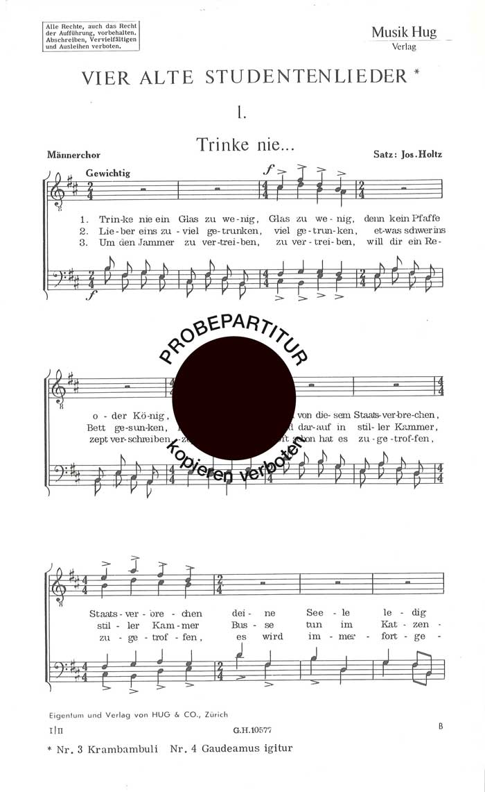 Vorderes Coverbild Trinke nie/o alte Bursch