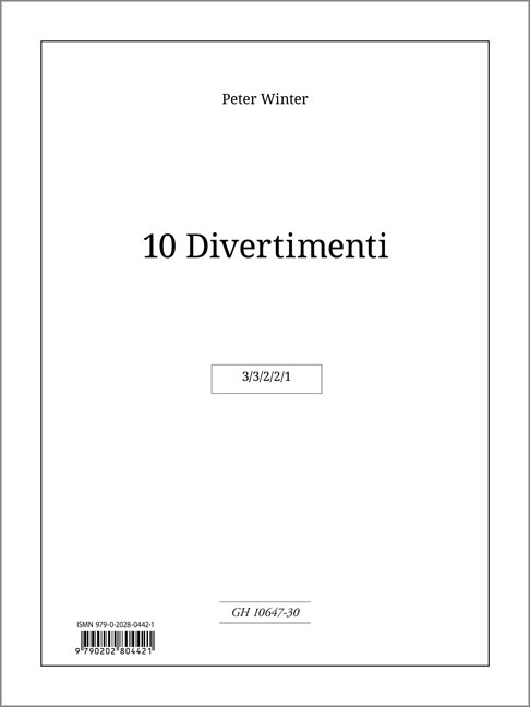 Vorderes Coverbild 10 Divertimenti