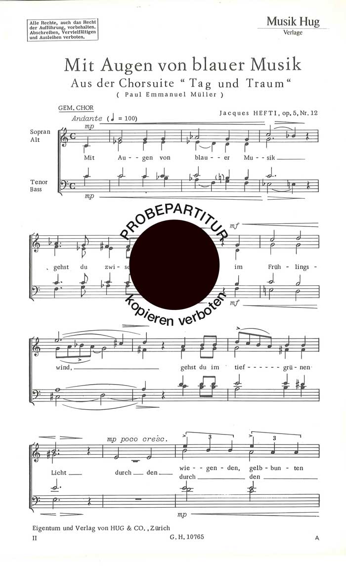 Vorderes Coverbild Mit Augen von blauer Musik