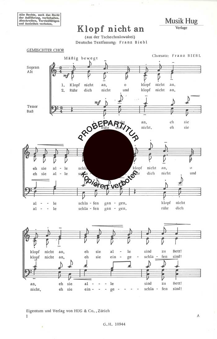 Vorderes Coverbild Klopf nicht an