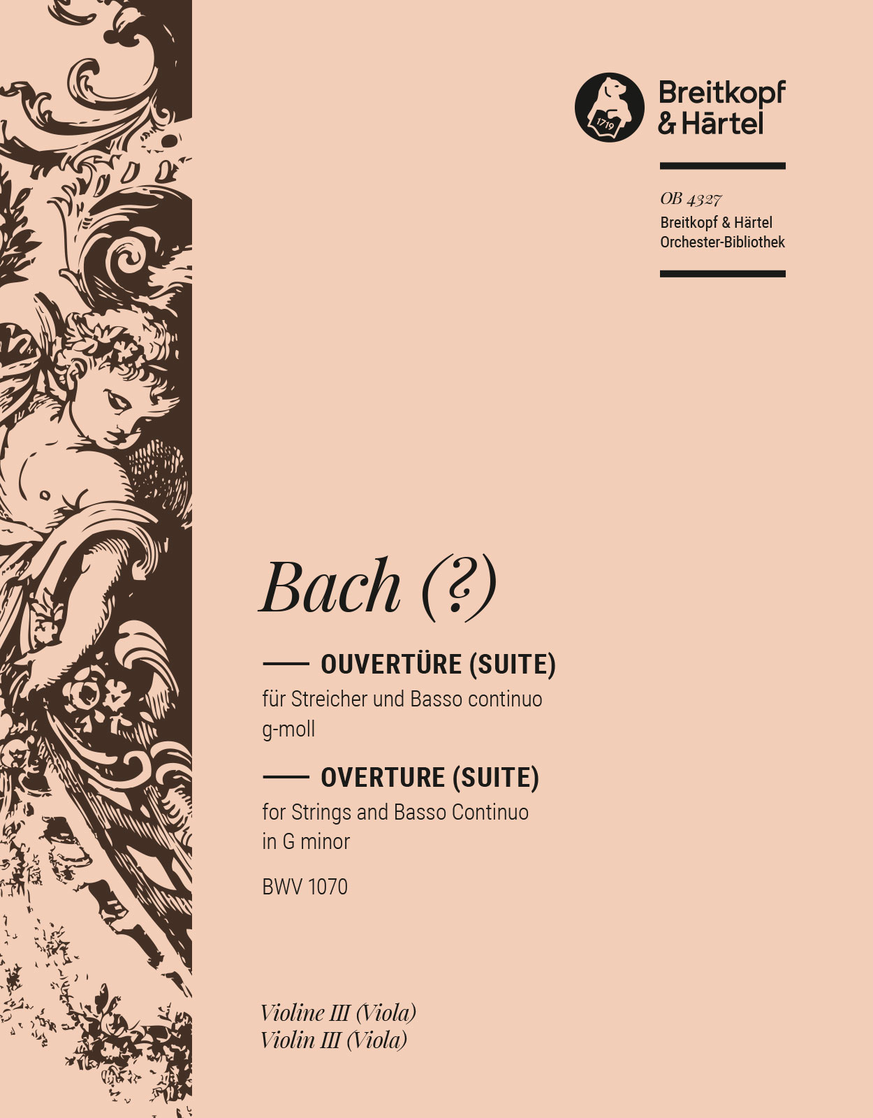 Vorderes Coverbild Ouvertüre (Suite) g-moll BWV1070