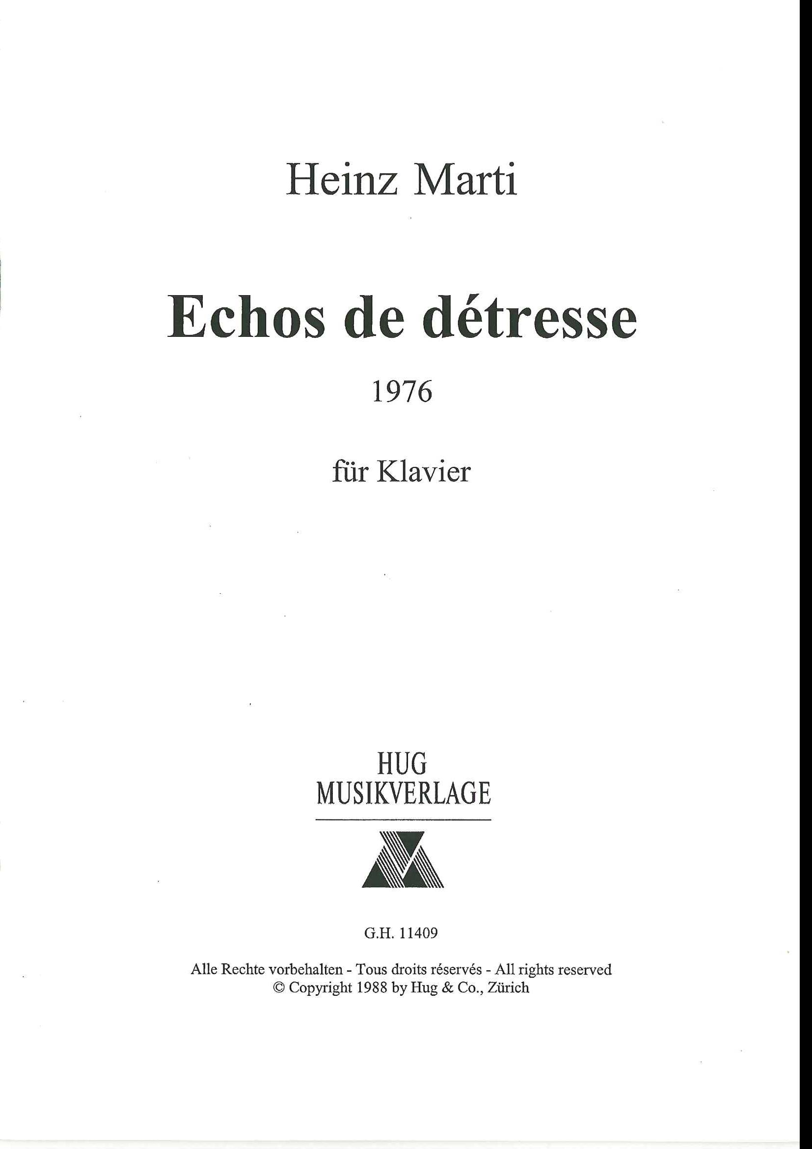 Vorderes Coverbild Echos de d'tresse 1976