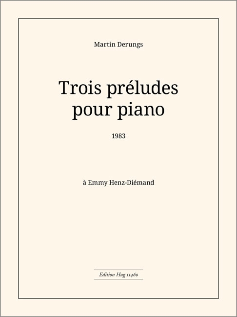 Vorderes Coverbild Trois préludes pour piano (1983)