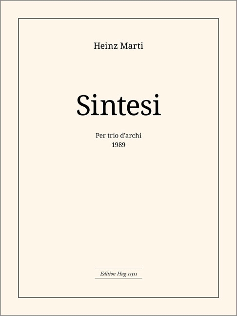 Vorderes Coverbild Sintesi 1989
