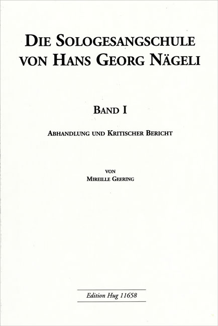 Vorderes Coverbild Die Sologesangschule von Hans Georg Nägeli I-III