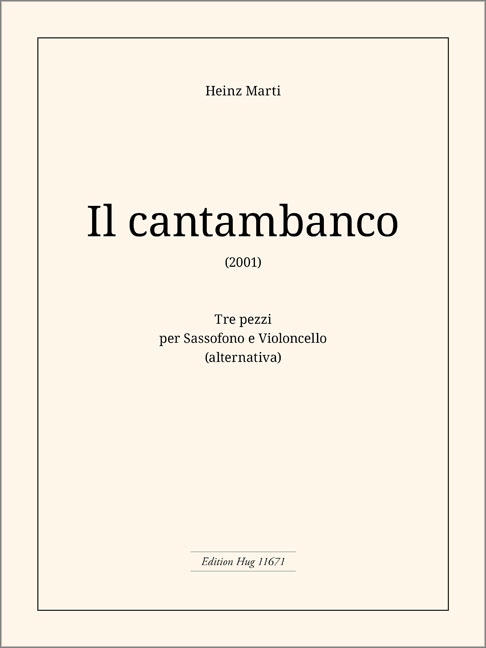 Vorderes Coverbild Il cantambanco (2001)
