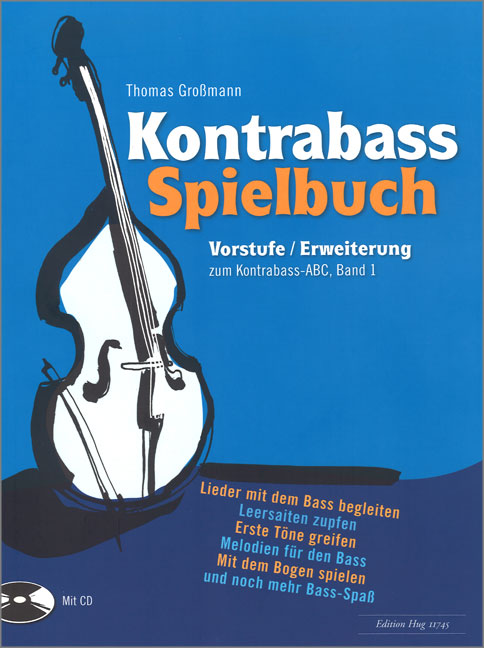 Vorderes Coverbild Kontrabass Spielbuch Vorstufe