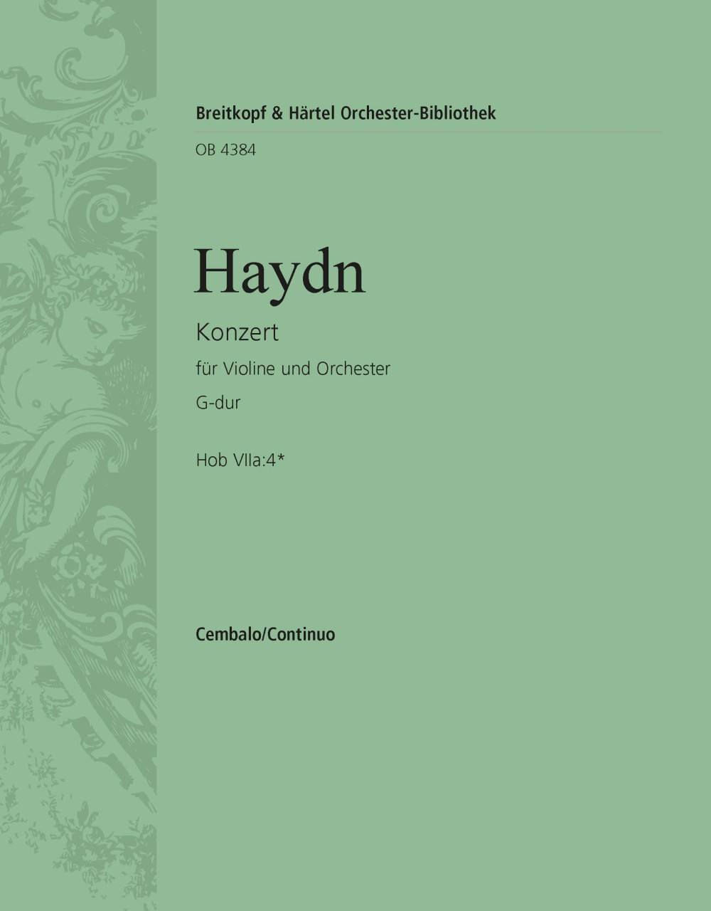 Vorderes Coverbild Konzert für Violine und Orchester G-Dur Hob VIIa:4
