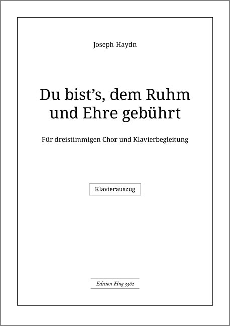 Vorderes Coverbild Du bists dem Ruhm und Ehre geb