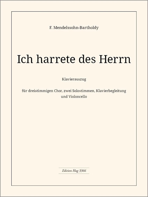 Vorderes Coverbild Ich harrete des Herrn