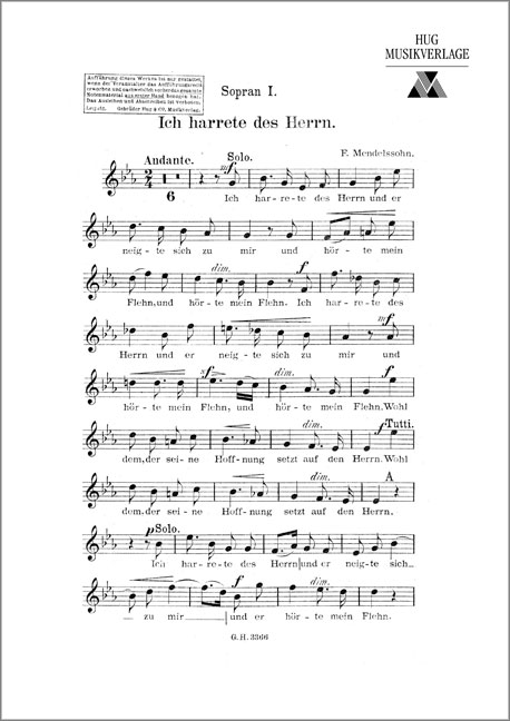 Vorderes Coverbild Ich harrete des Herrn