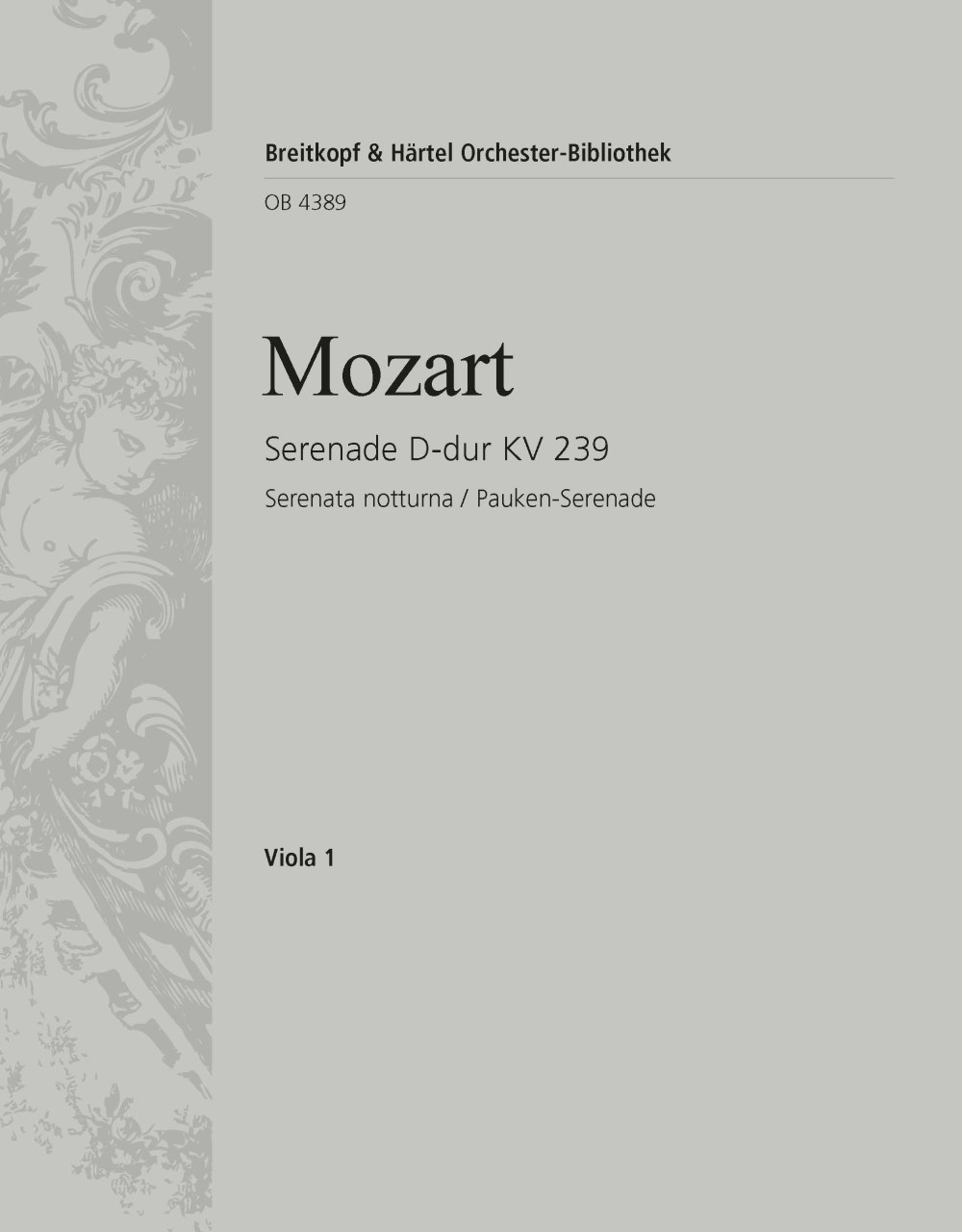 Vorderes Coverbild Serenade D-Dur KV 239 "Serenata notturna"