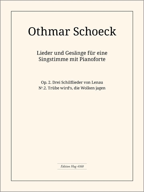 Vorderes Coverbild Trübe wird's, die Wolken jagen op. 2/2