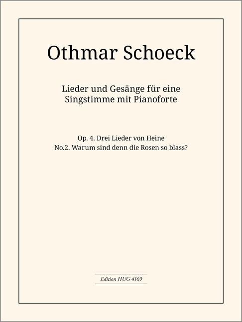 Vorderes Coverbild Warum sind denn die op.4/2  Drei Lieder von Heine