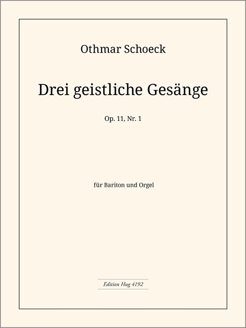 Vorderes Coverbild 3 geistliche Gesänge op. 11/1