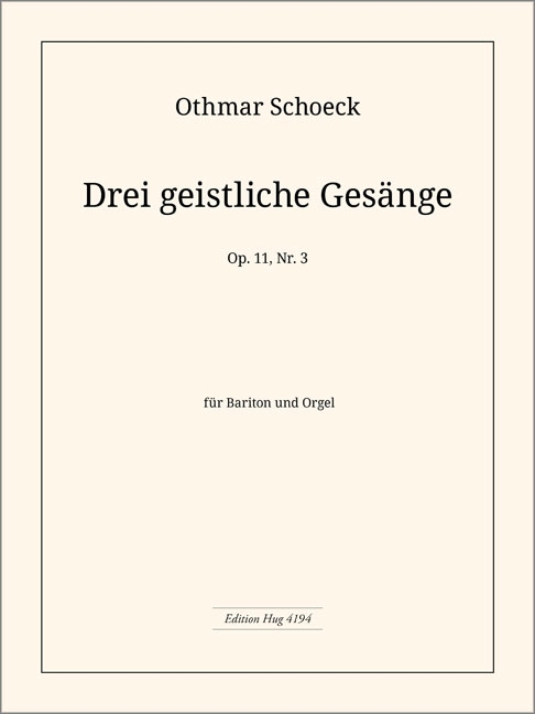 Vorderes Coverbild 3 geistliche Gesänge op. 11/3
