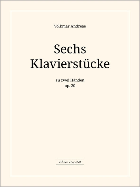 Vorderes Coverbild 6 Klavierstücke op. 20