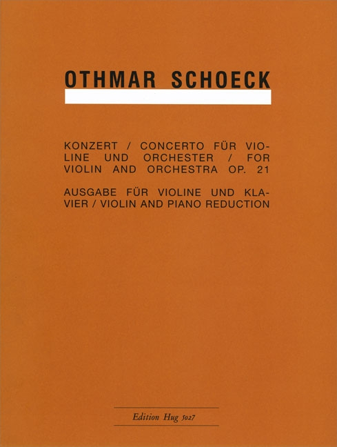Vorderes Coverbild Konzert für Violine und Orchester op 21 "Quasi una fantasia"