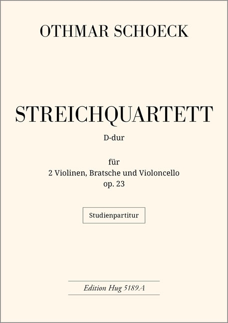 Vorderes Coverbild Streichquartett op. 23 D-Dur