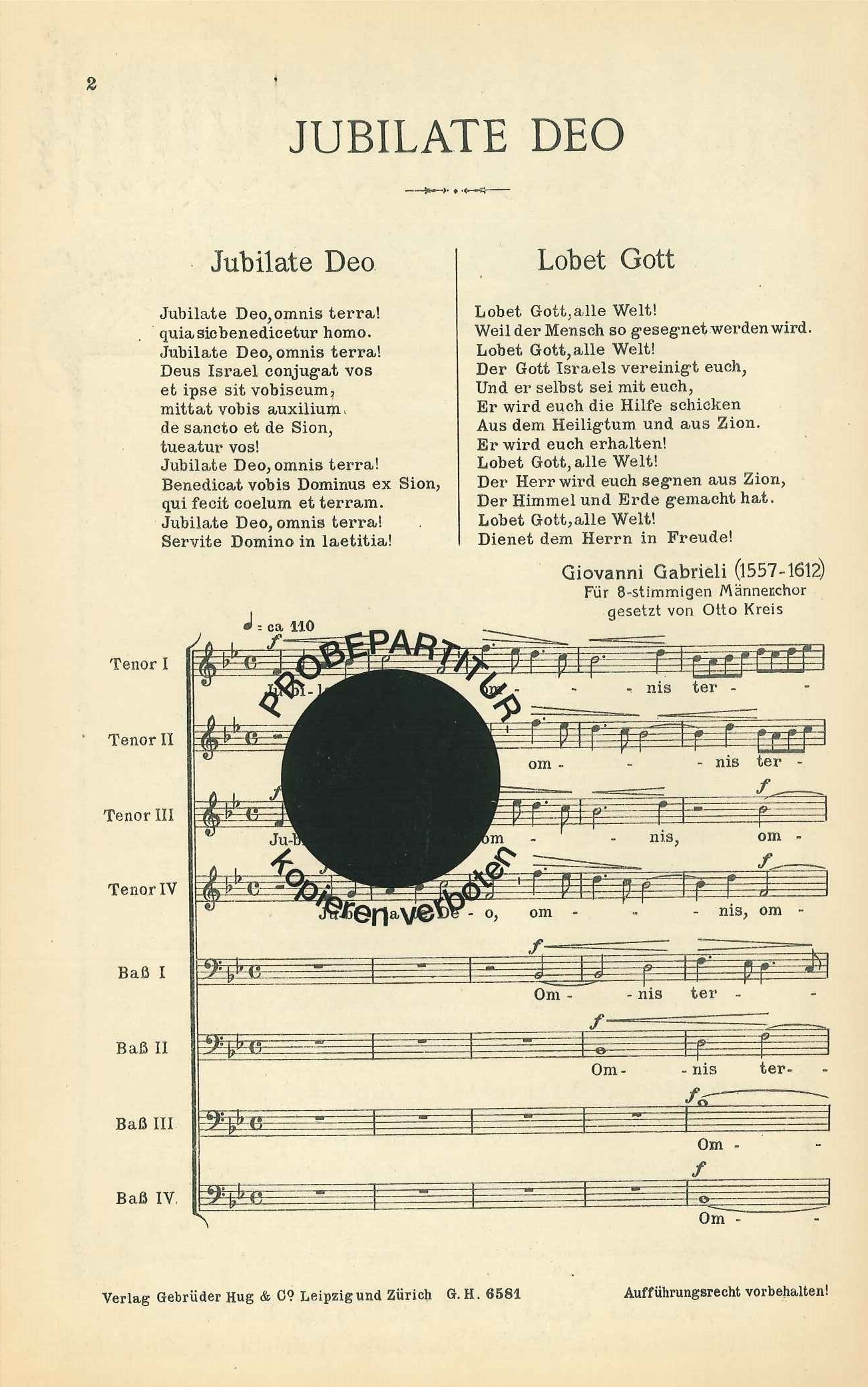 Vorderes Coverbild Jubilate Deo