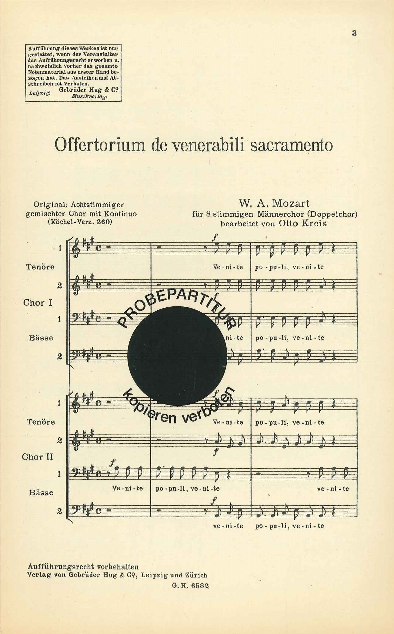 Vorderes Coverbild Offertorium de venerabili