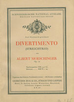 Vorderes Coverbild Divertimento-Streichtrio