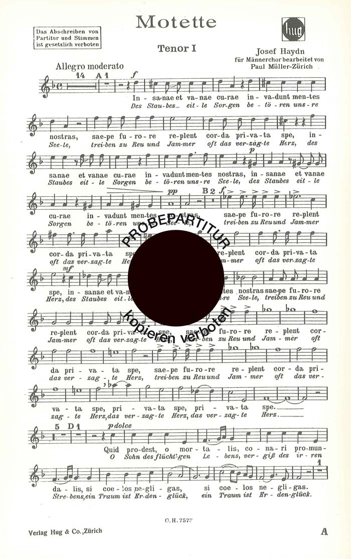 Vorderes Coverbild Motette