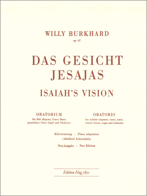 Vorderes Coverbild Das Gesicht Jesajas op. 41