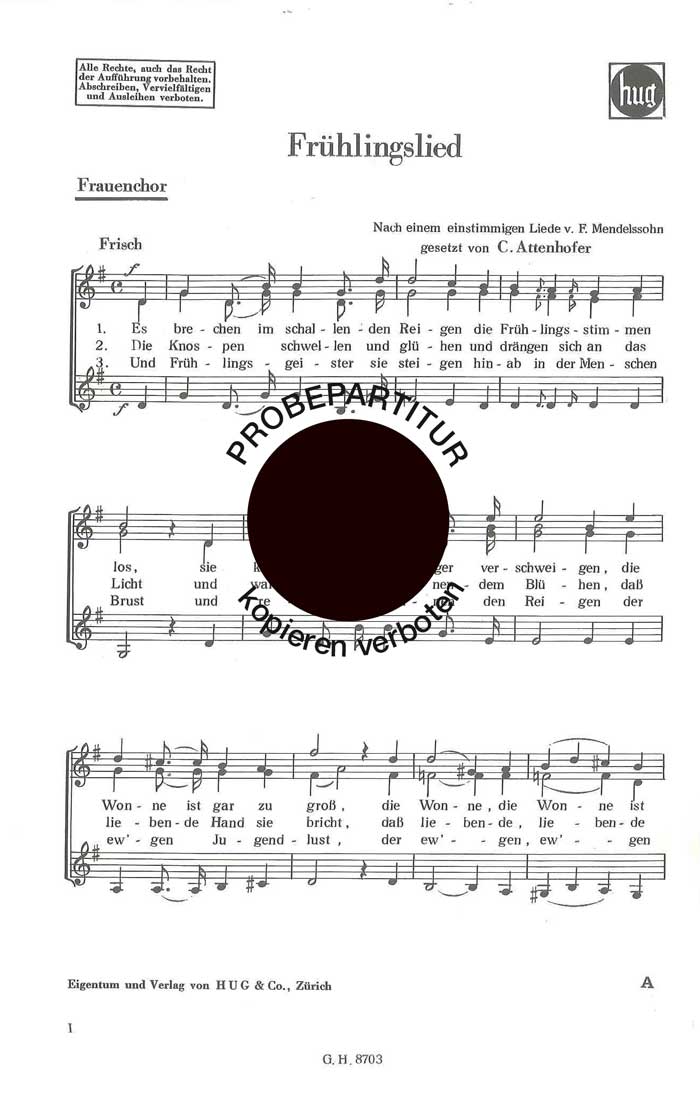 Vorderes Coverbild Frühlingslied