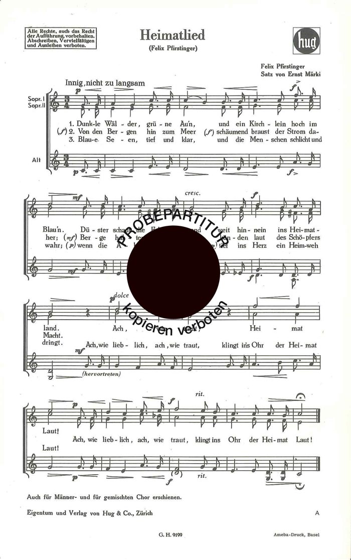 Vorderes Coverbild Heimatlied