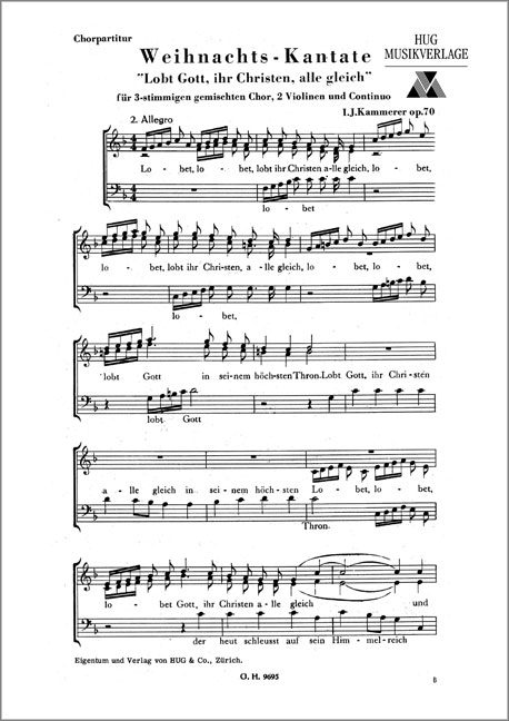 Vorderes Coverbild Weihnachtskantate