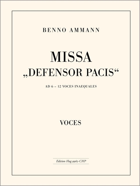 Vorderes Coverbild Missa Defensor Pacis