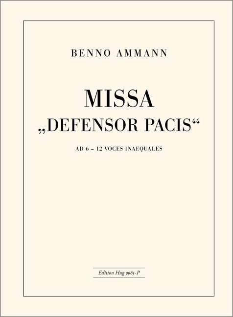 Vorderes Coverbild Missa Defensor Pacis