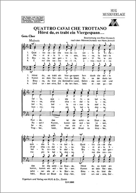 Vorderes Coverbild Quattro cavai che trottano