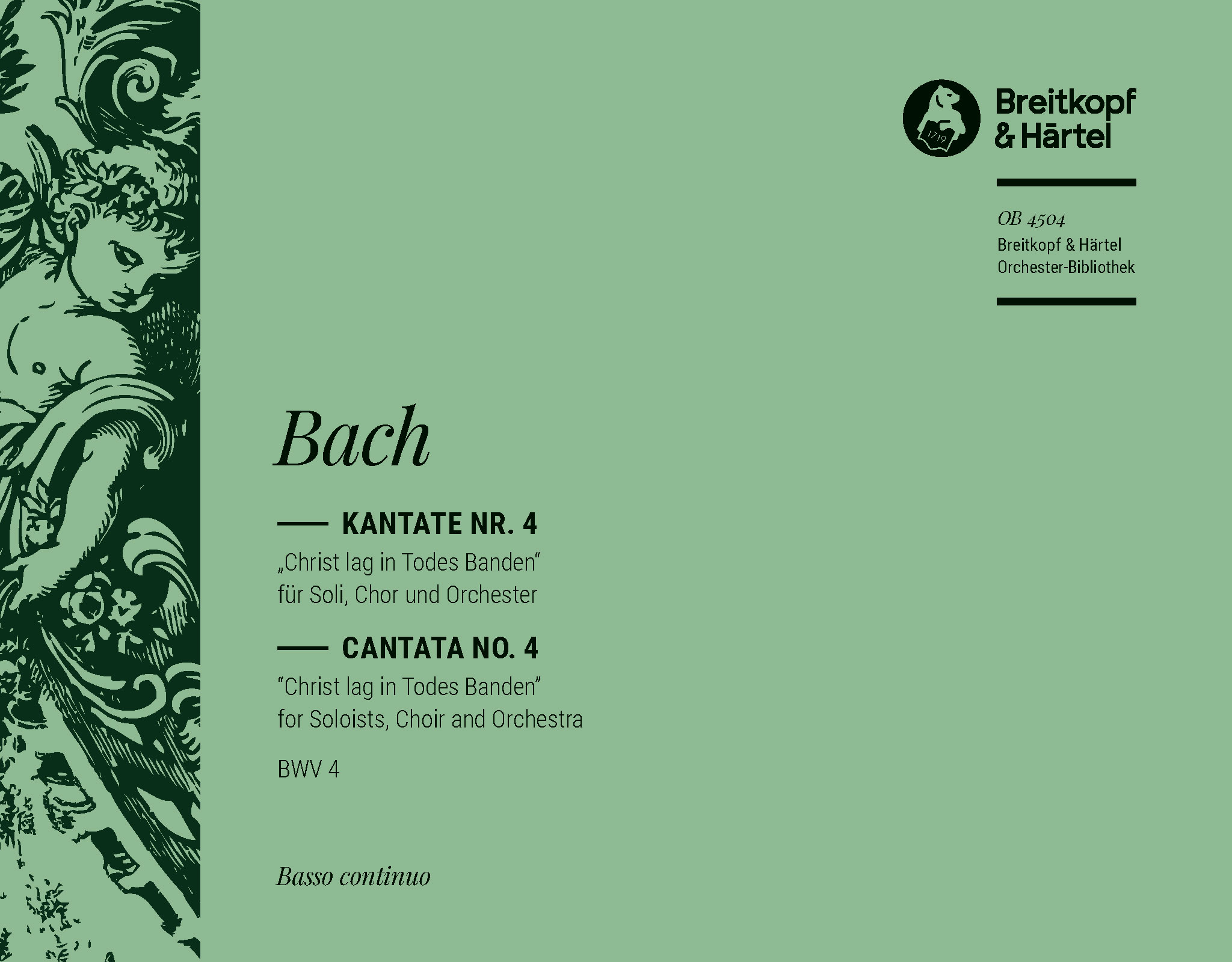 Vorderes Coverbild Kantate BWV 4 „Christ lag in Todes Banden“
