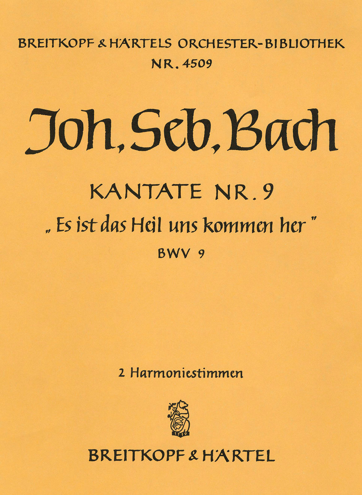 Vorderes Coverbild Kantate BWV 9 ‘Es ist das Heil uns kommen her’