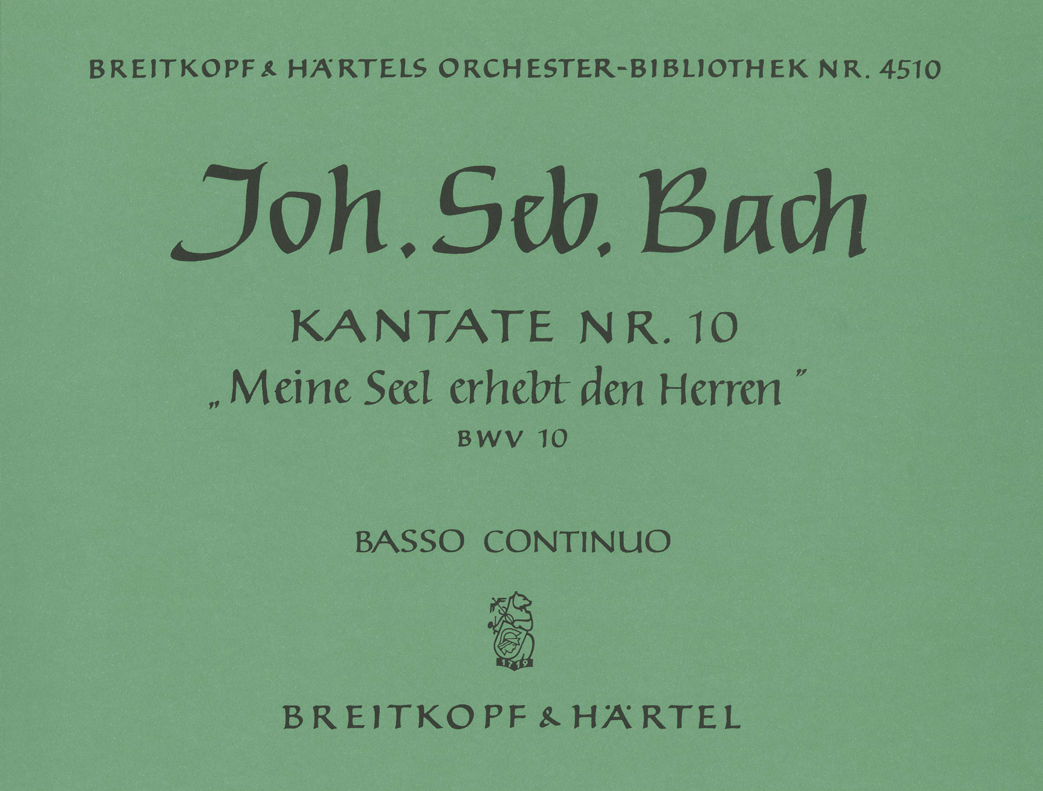 Vorderes Coverbild Kantate BWV 10 "Meine Seel erhebt den Herren"