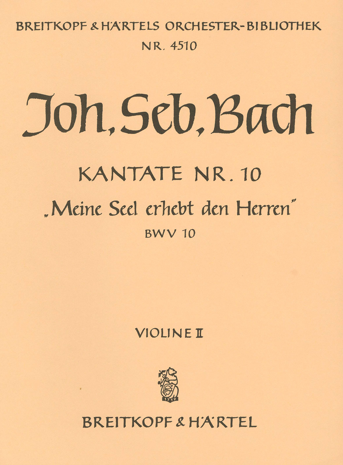 Vorderes Coverbild Kantate BWV 10 "Meine Seel erhebt den Herren"
