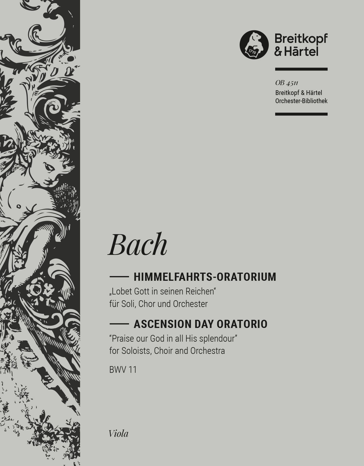 Vorderes Coverbild Himmelfahrts-Oratorium BWV 11