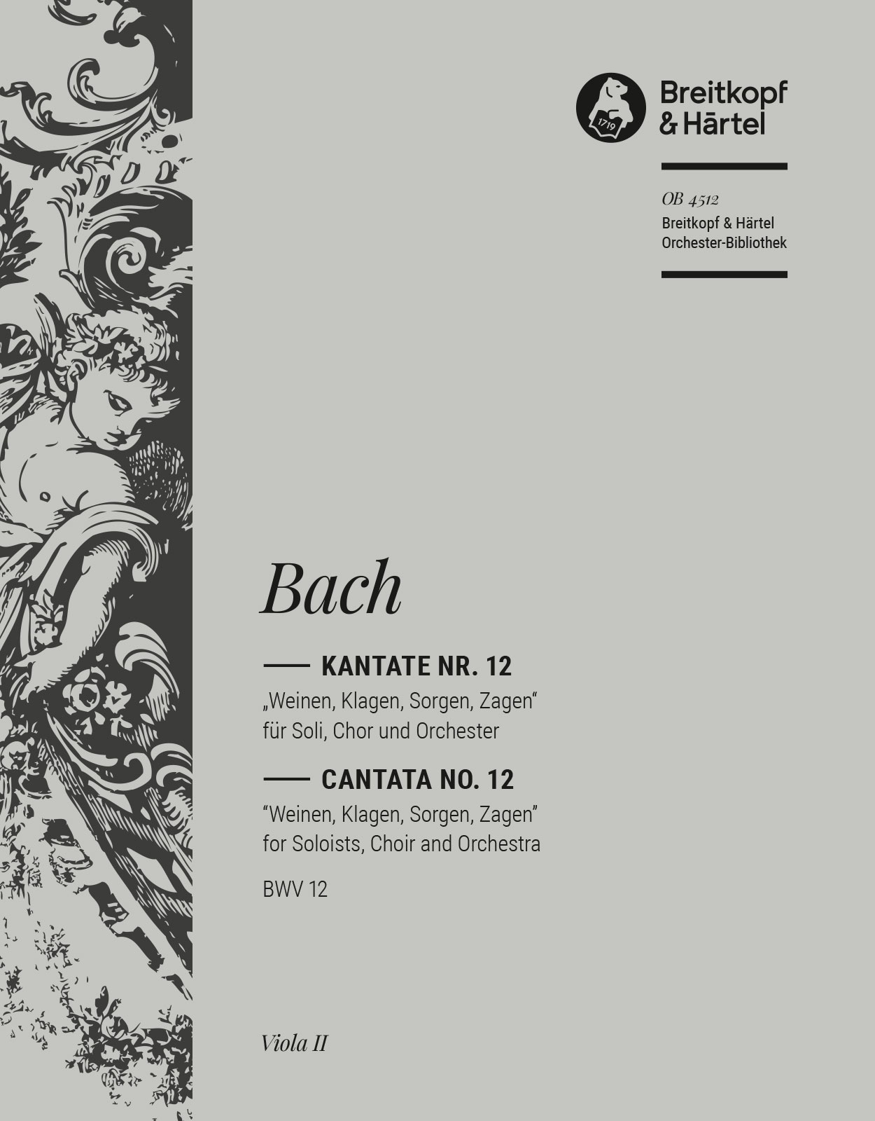 Vorderes Coverbild Kantate BWV 12