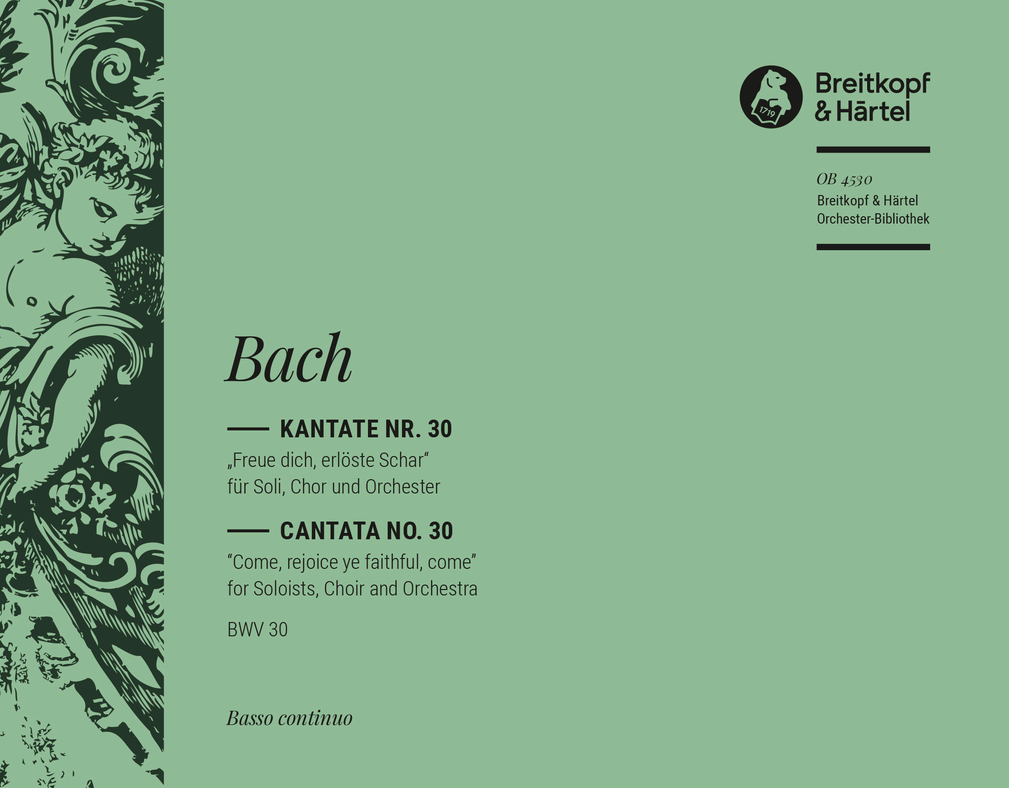 Vorderes Coverbild Kantate BWV 30 „Freue dich, erlöste Schar“