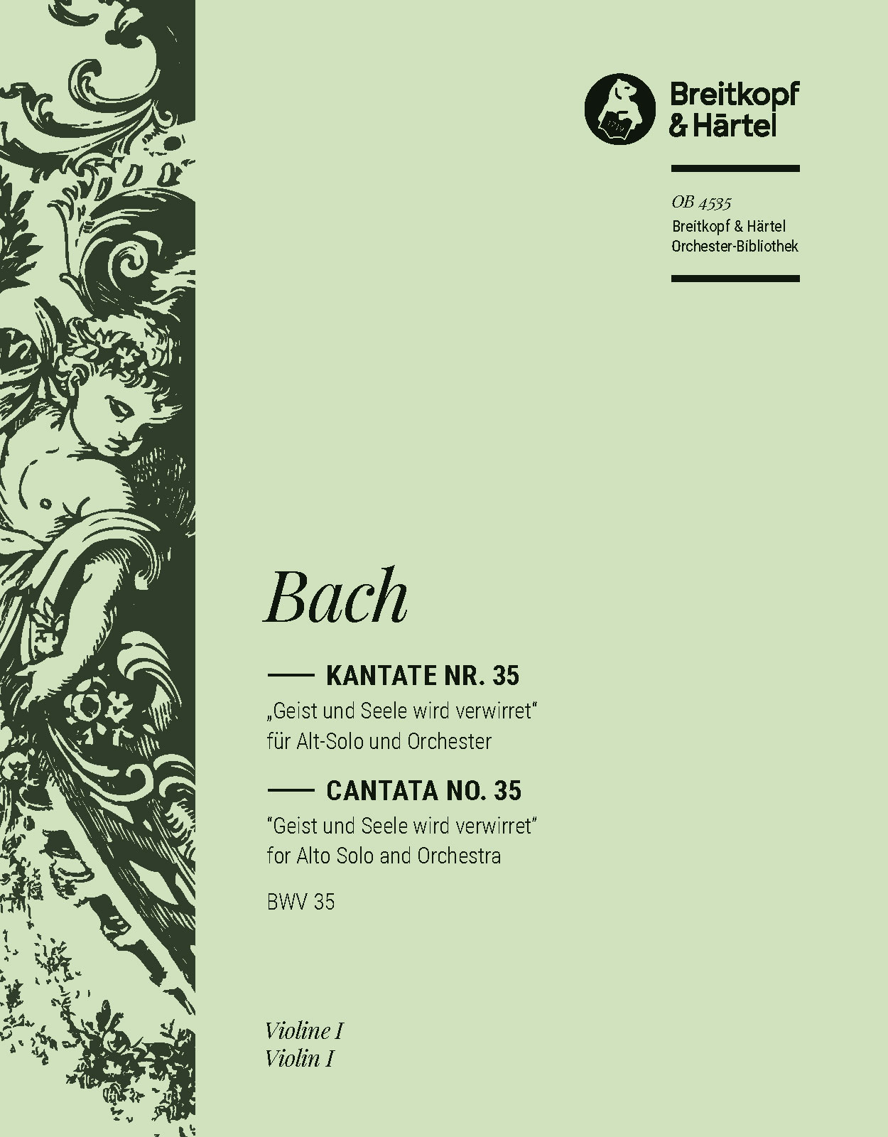 Vorderes Coverbild Kantate BWV 35 „Geist und Seele wird verwirret“